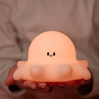 Octopus Night Light Squidward Cartoon Silicone Night Light Rechargeable Interior Decoration Ambient Lamp Children Birthday Gift